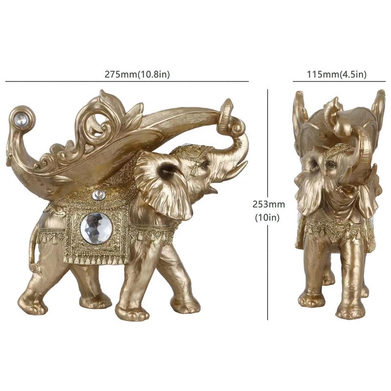 ICE Armor Lucky Wealth Thai Elephant Wine Rack Bottle Holder, Wine Rest Figurine Statue, Feng Shui Home Decor on Tabletops and Counters, Wine Lovers Anniversary Housewarming Unique Gifts for Her - Image 3